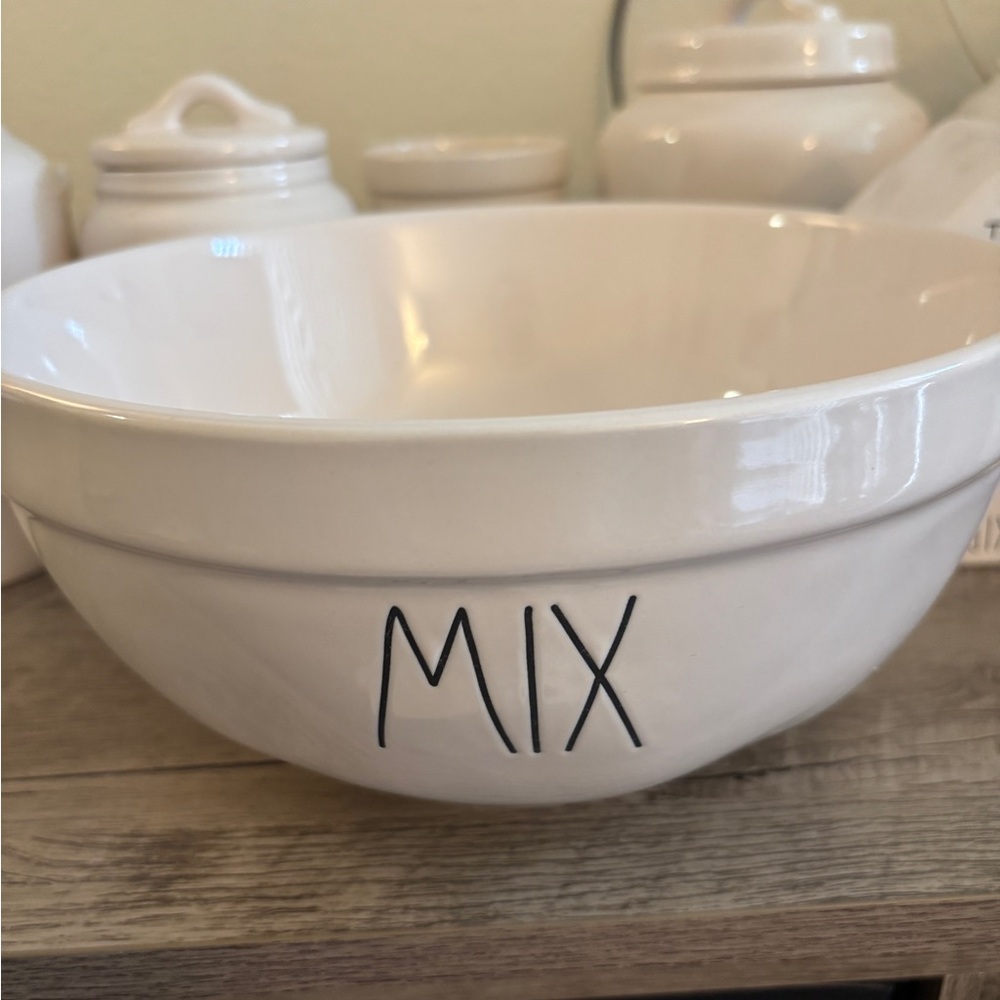 Rae Dunn White 'MIX' Bowl